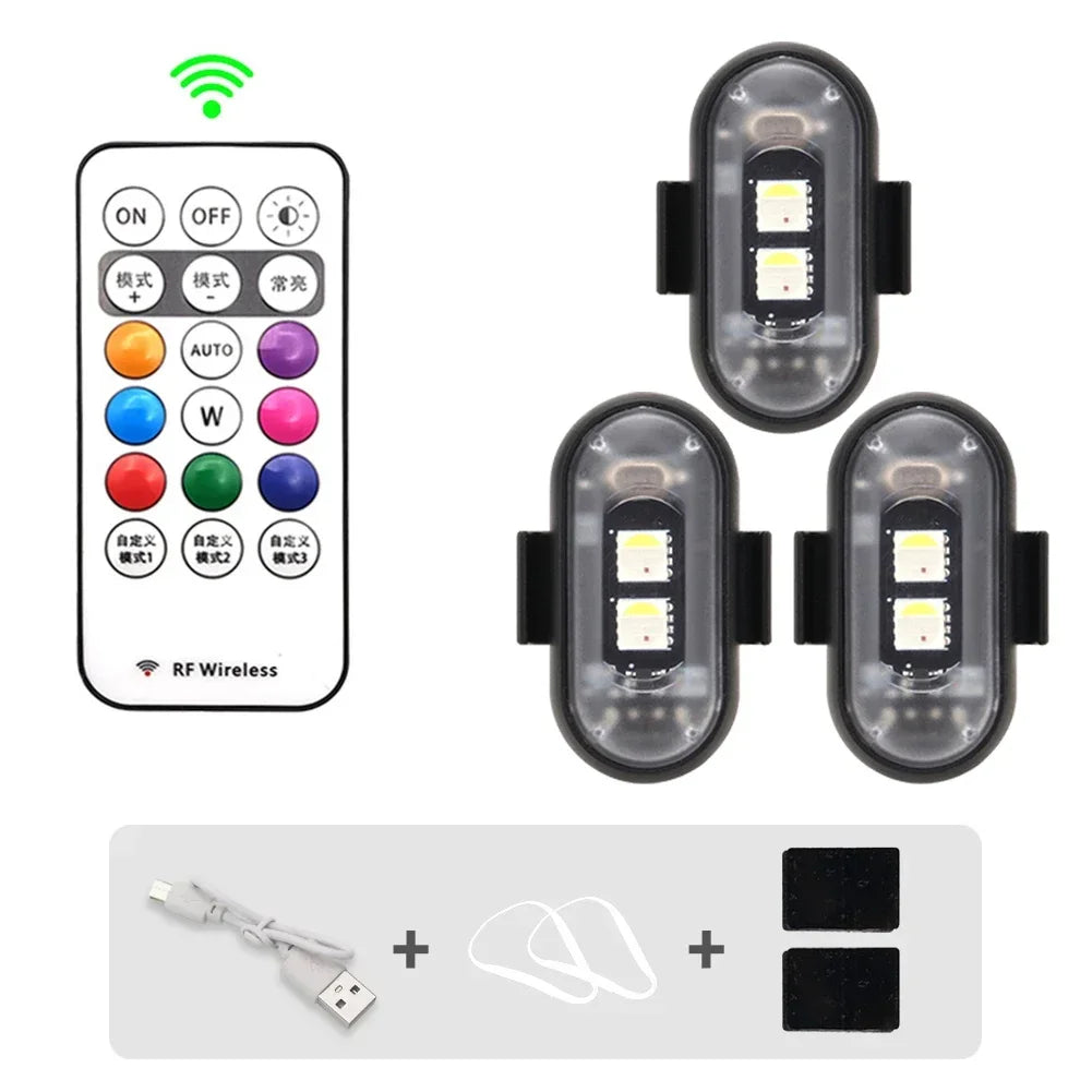 1-6PCS Wireless Strobe Light for E-Bikes/E-Motos