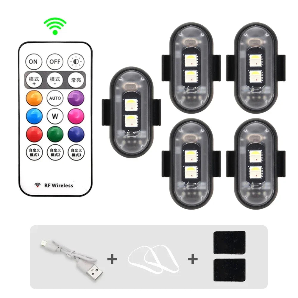 1-6PCS Wireless Strobe Light for E-Bikes/E-Motos