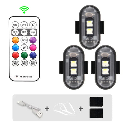 1-6PCS Wireless Strobe Light for E-Bikes/E-Motos