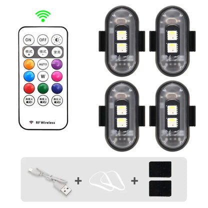 1-6PCS Wireless Strobe Light for E-Bikes/E-Motos