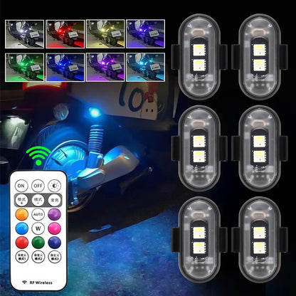 1-6PCS Wireless Strobe Light for E-Bikes/E-Motos