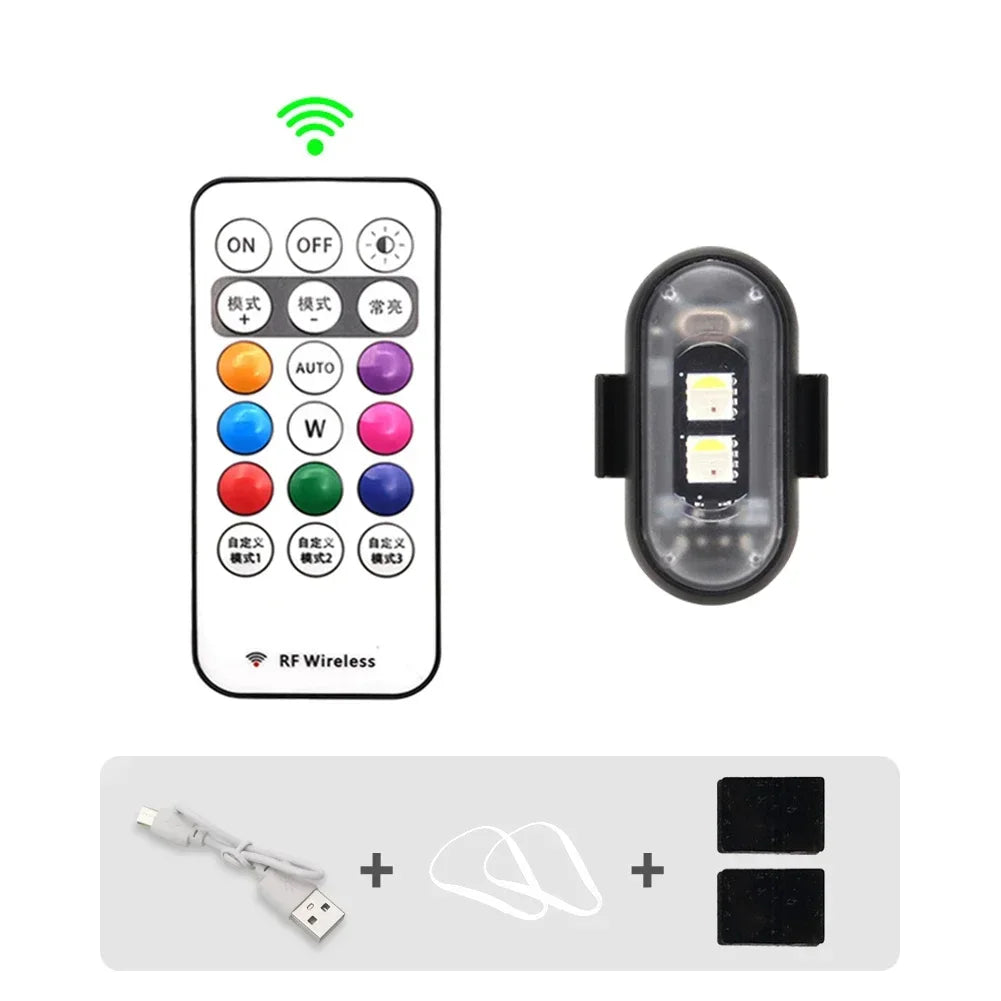 1-6PCS Wireless Strobe Light for E-Bikes/E-Motos