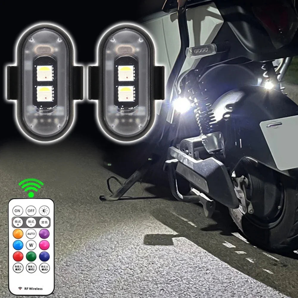 1-6PCS Wireless Strobe Light for E-Bikes/E-Motos