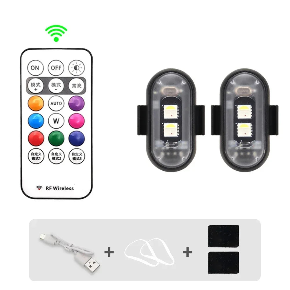 1-6PCS Wireless Strobe Light for E-Bikes/E-Motos