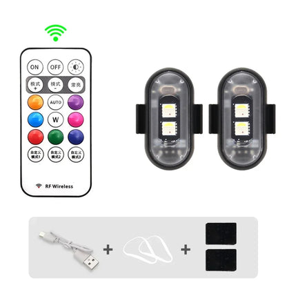 1-6PCS Wireless Strobe Light for E-Bikes/E-Motos