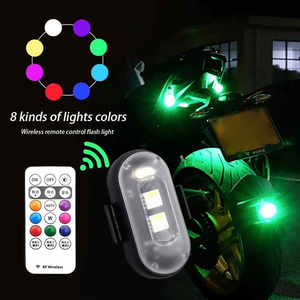 1-6PCS Wireless Strobe Light for E-Bikes/E-Motos