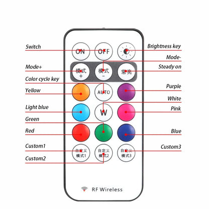1-6PCS Wireless Strobe Light for E-Bikes/E-Motos