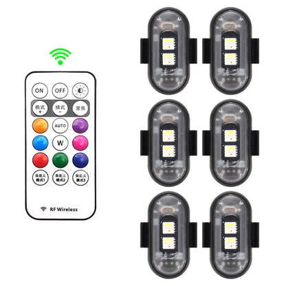 1-6PCS Wireless Strobe Light for E-Bikes/E-Motos
